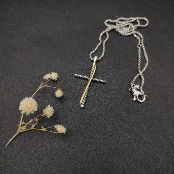 Cross Necklace 925 silver DYXL-012 - Picture 4 of 5